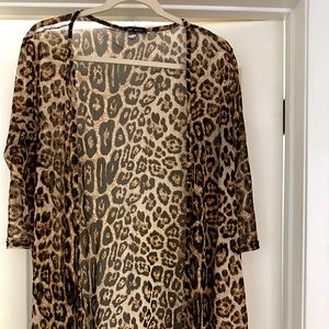 Leopard see through cardigan.